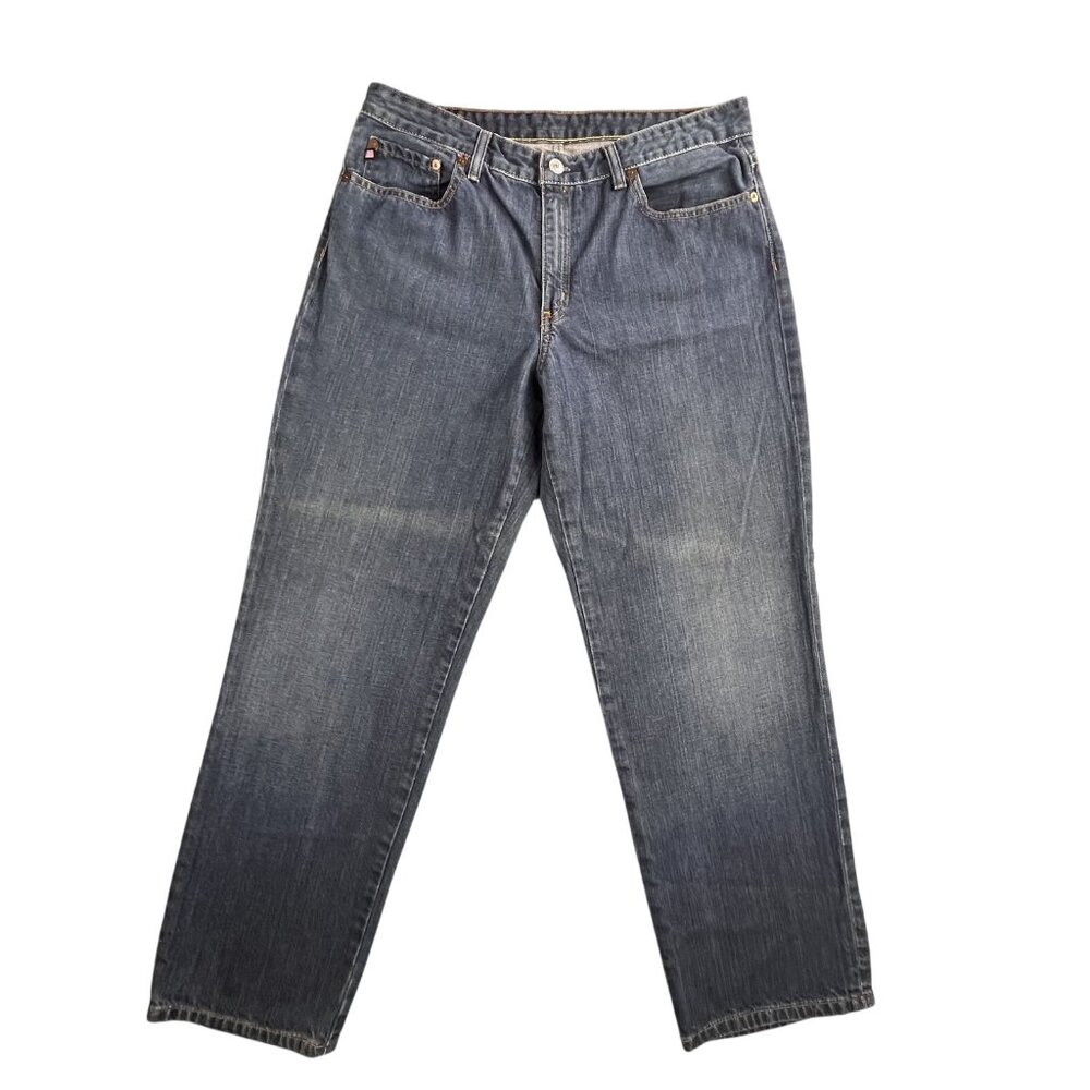 Polo Jeans Company Saturday Jean Womens 12x30 Blue Denim Straight Leg RL Flag